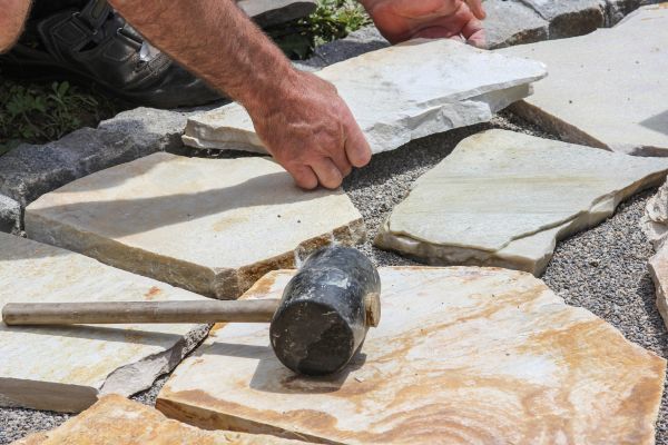 Stone Sidewalk Installation in Conway