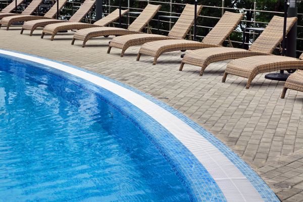 Poolside Hardscaping in Conway